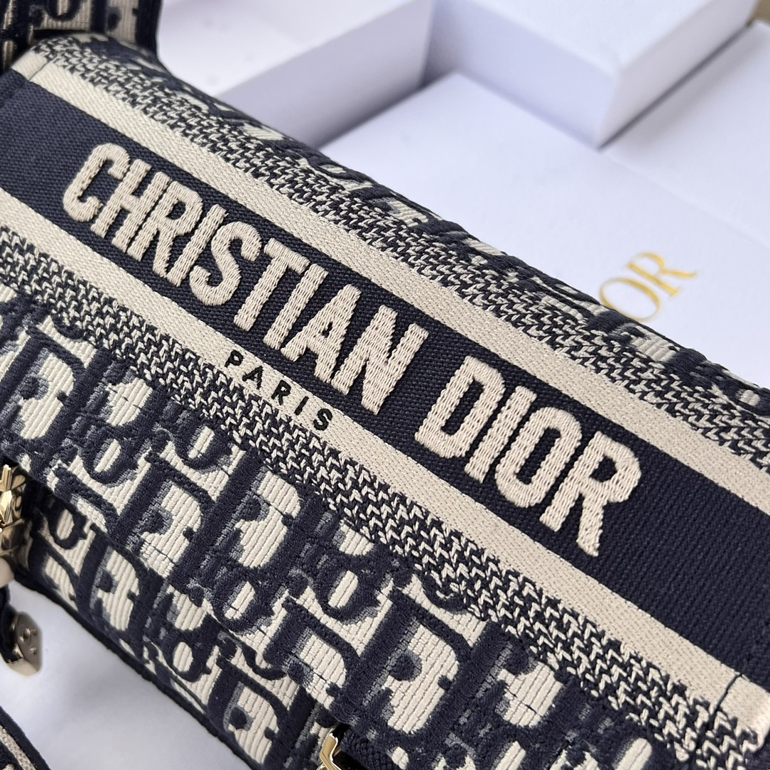 [TOP] Christian Dior Camp Bag Oblique 23x15x8cm - Navy Blue