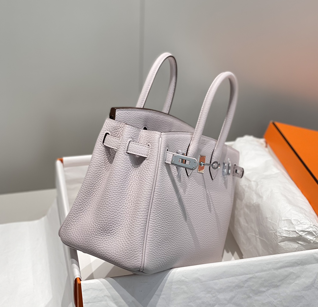 [TOP] HERMES Birkin Togo Leather 25cm - Mauve Pale & SHW