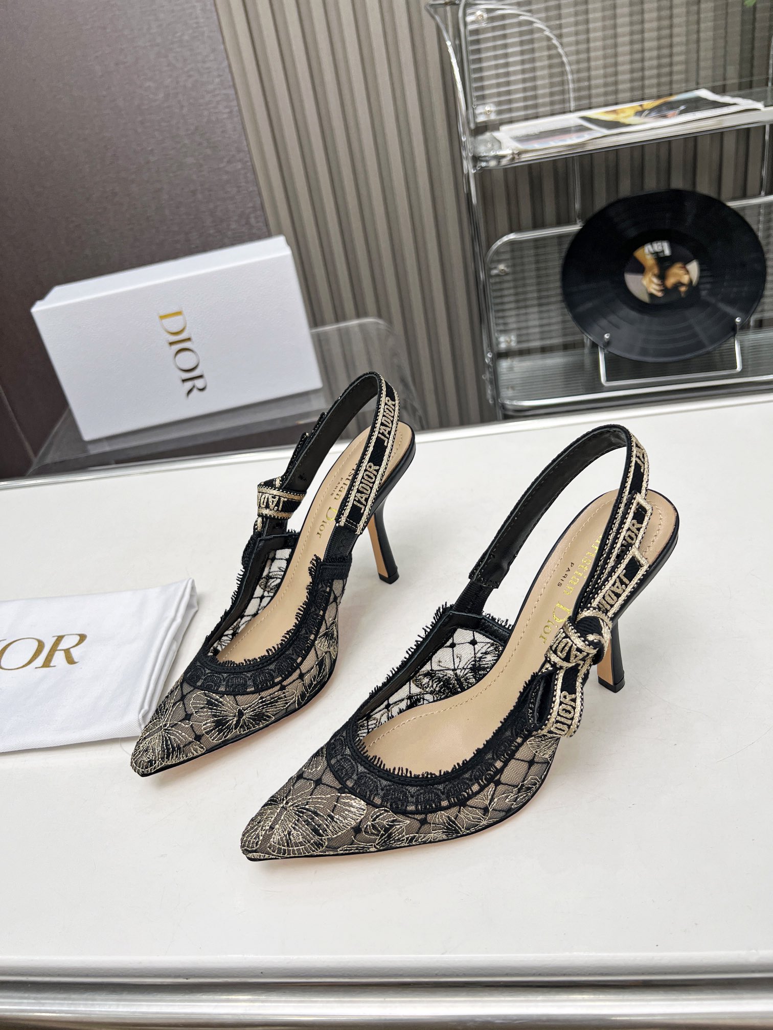[TOP] Christian Dior High-heeled Shoes - Black - 711 Luxury