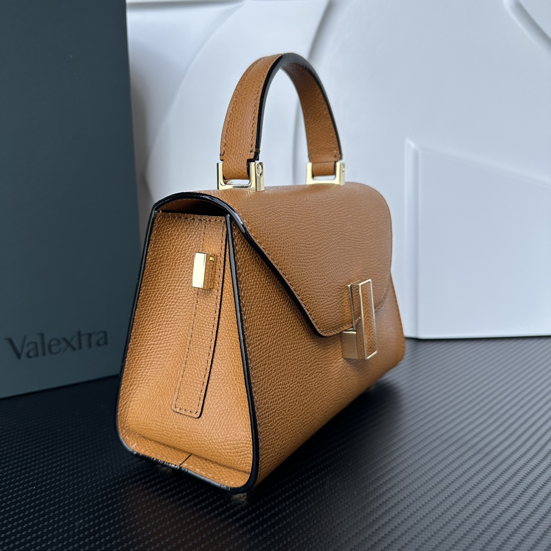 [TOP] VALEXTRA lside Bag 19.5x14x9.5cm - Caramel - 711 Luxury