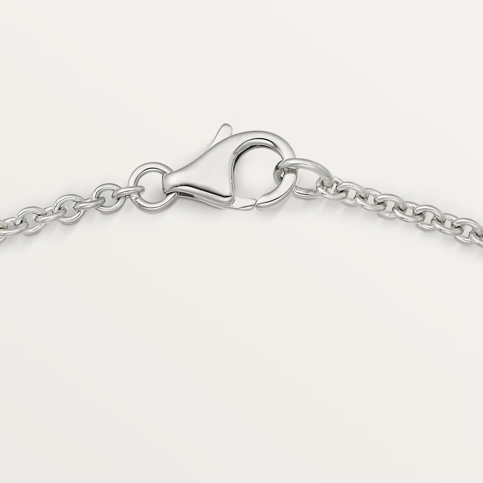 Carty Love Luna Loop Necklace, White Gold, Chain