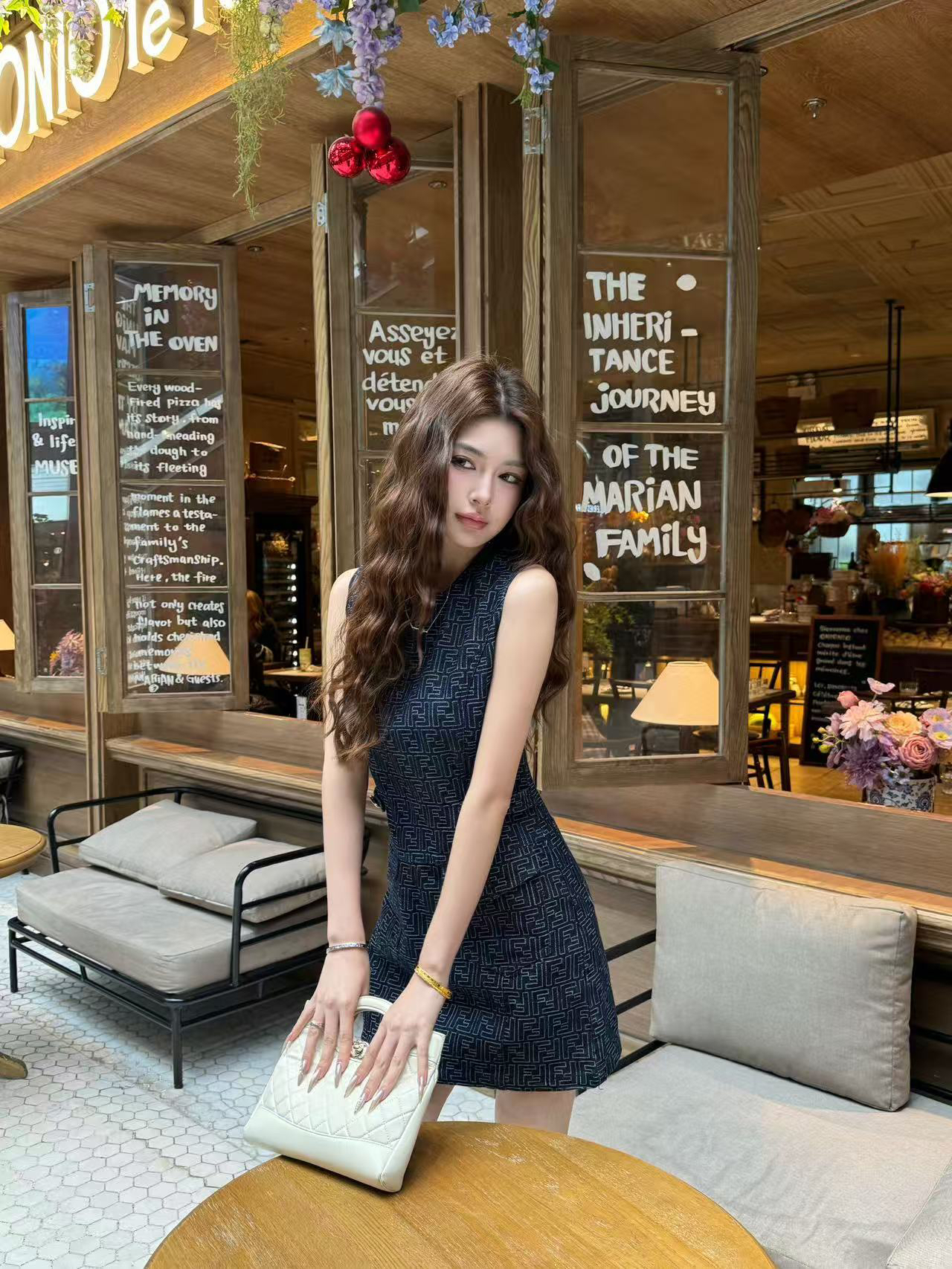 [TOP] FENDI Denim Dress - Navy Blue