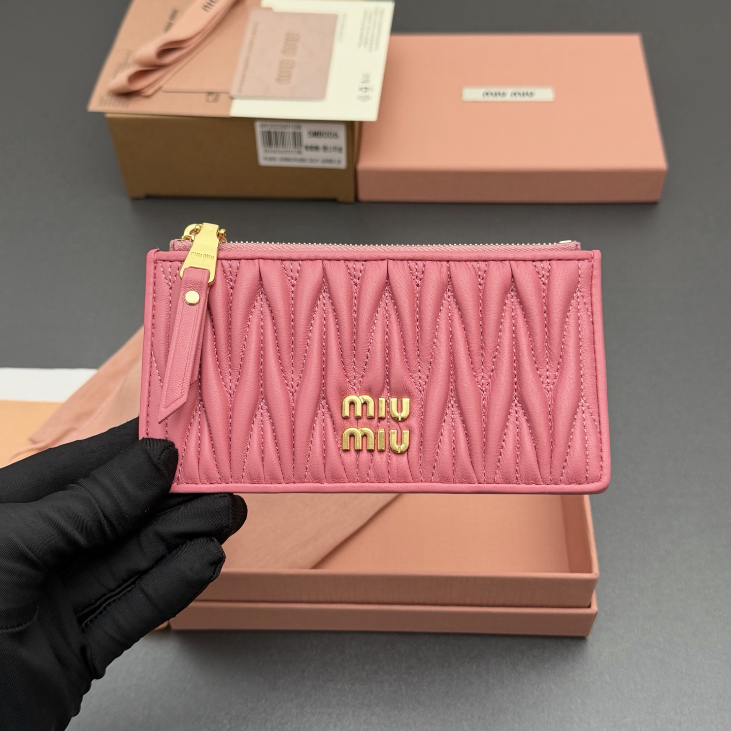 [TOP] Miu Miu  Wallet 15 x 8 cm - Pink