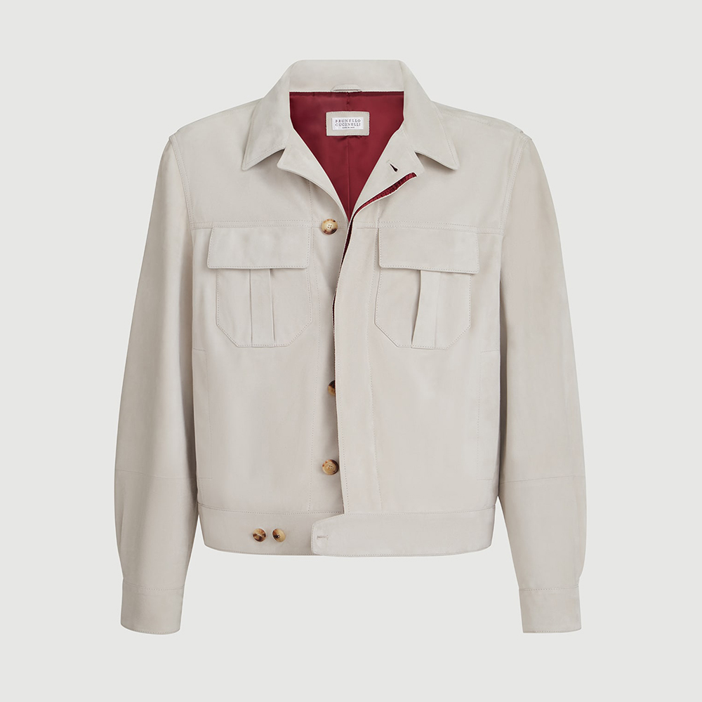 Brunello Cucinelli Clothing Brunello Cucinelli Suede jacket for Man in Sand #394819 | Nigo Office