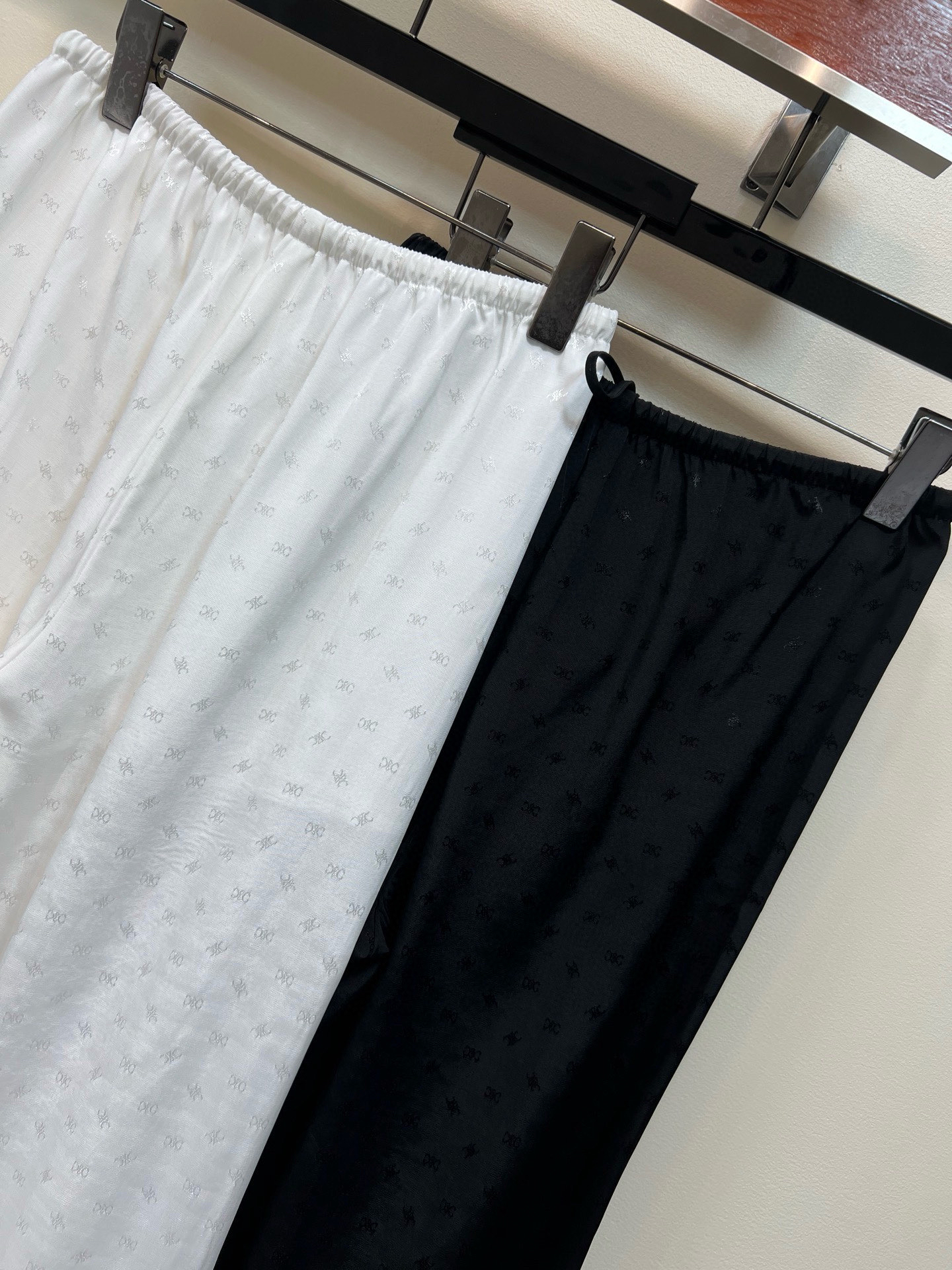 [TOP] CELINE Arc de Triomphe Embroidered Wide-Leg Pants