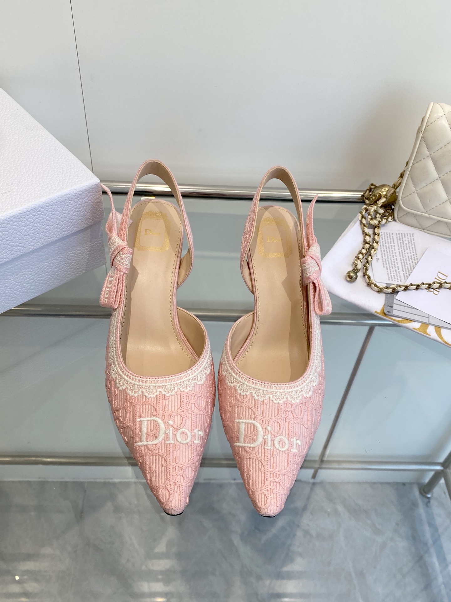 [TOP] Christian Dior 6cm Heels Mules - Pink - 711 Luxury