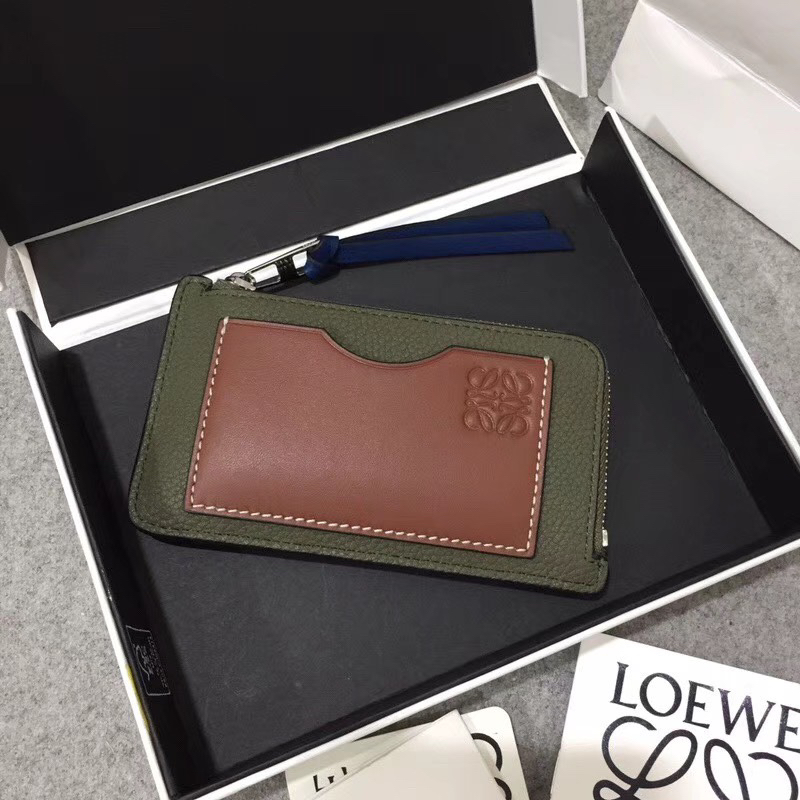 [TOP] LOEWE Card Holder 13*7.5 cm - Green - 711 Luxury