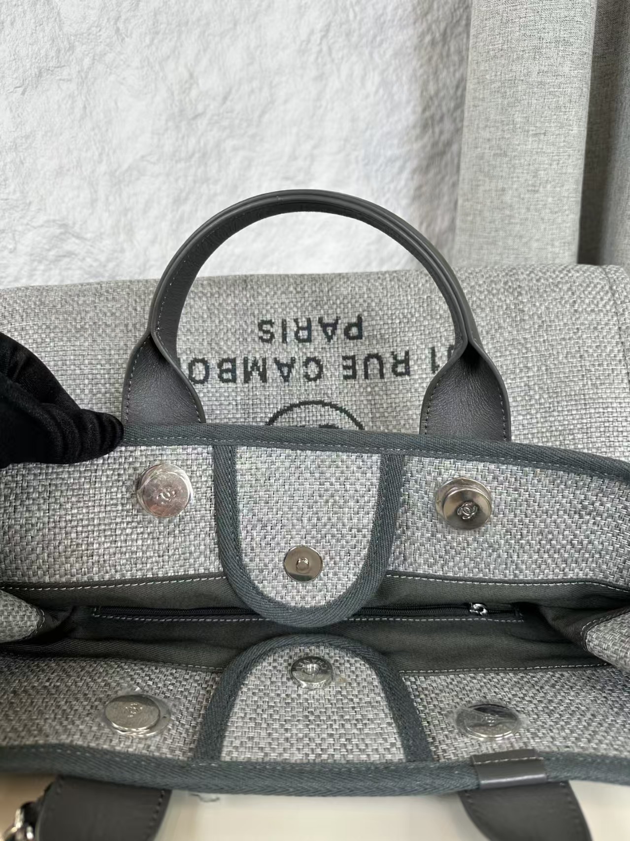 [TOP] CHANEL Beach Bag 38cm -  Grey - 711 Luxury