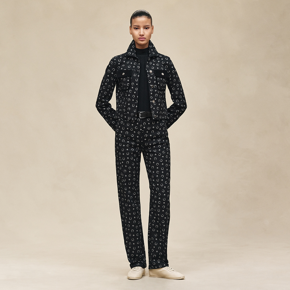 Designer Clothing Hermès Porte-bonheur Bandana Denim Jacket and Straight Leg Pants #395285 | Nigo Office