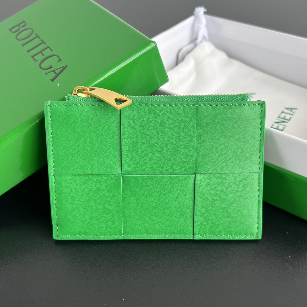 [TOP] Bottega Veneta BV  Card Holder 12x8x0.5 cm  -  Green - 711 Luxury