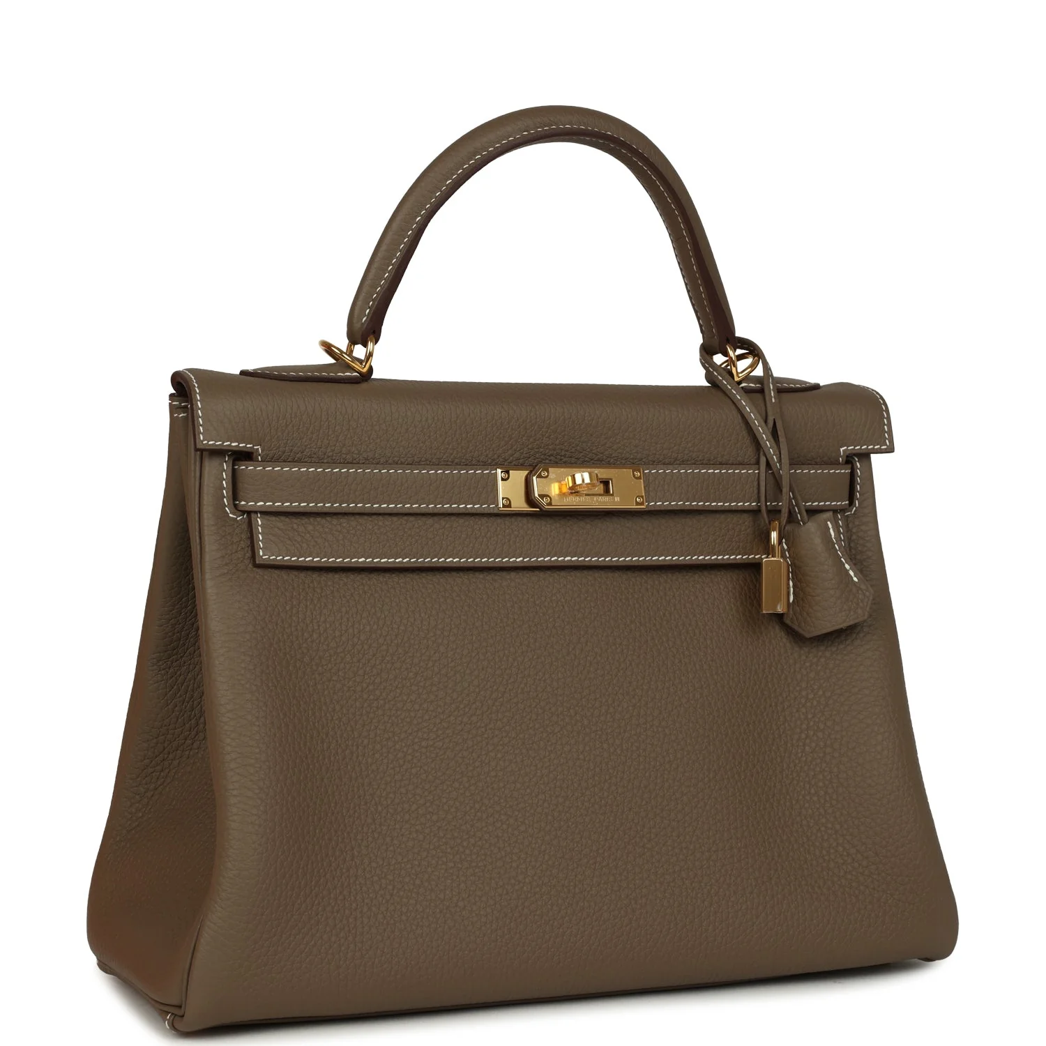 Hermes Kelly Retourne 3 Etoupe Togo Gold Hardware