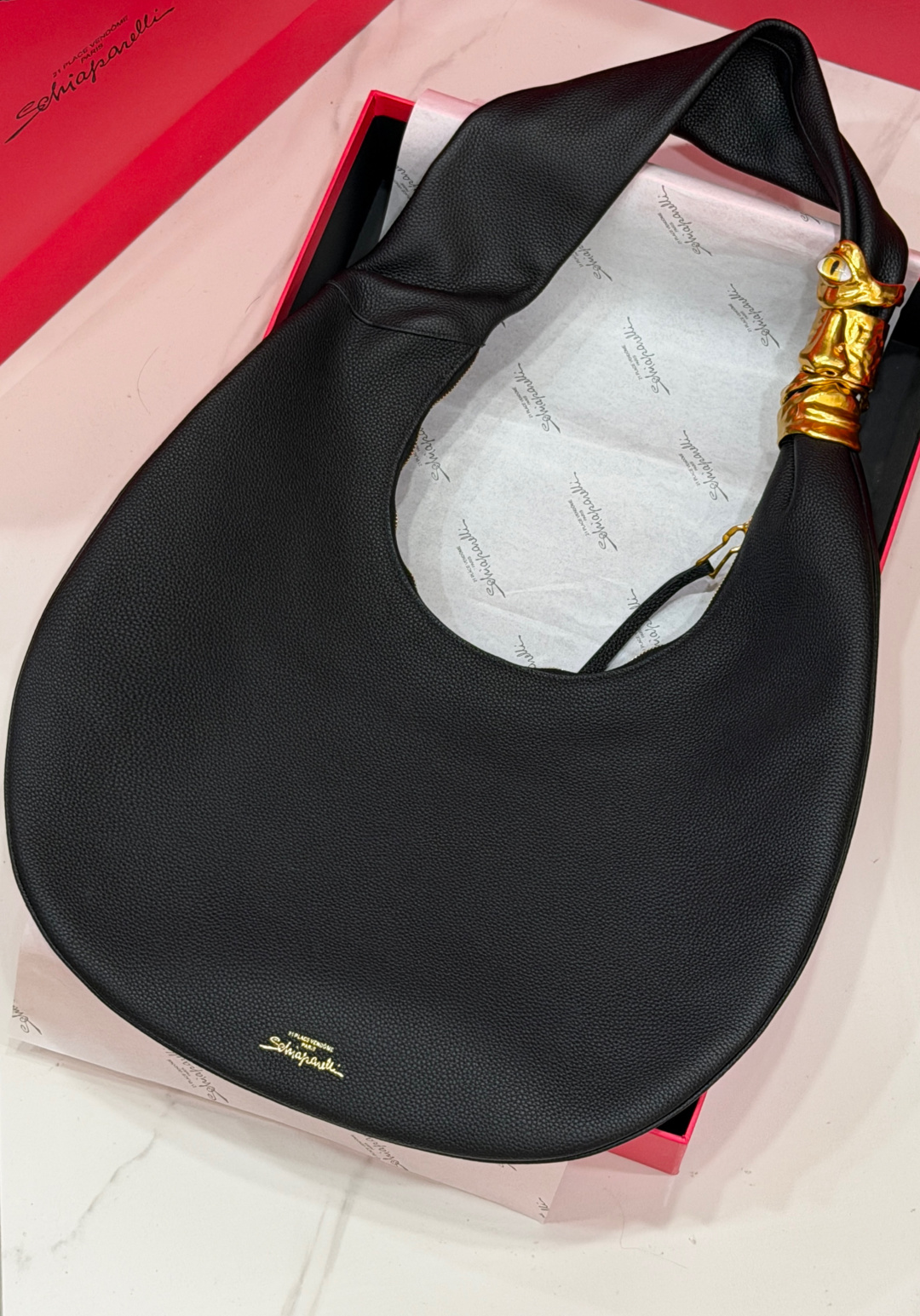 [TOP] Schiaparelli Soufflé Bag 43x60x8cm - Black - 711 Luxury