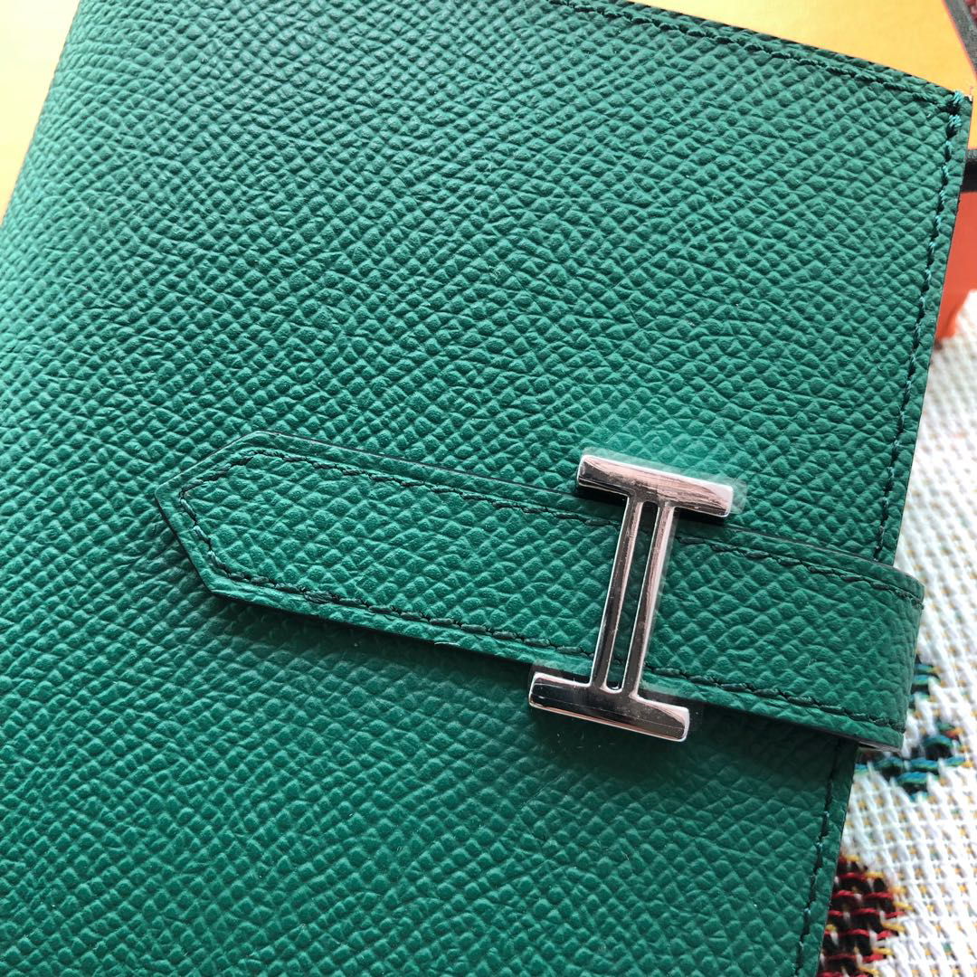 [TOP] HERMES Bearn Short Wallet  12cmx10cm - Malachite - 711 Luxury