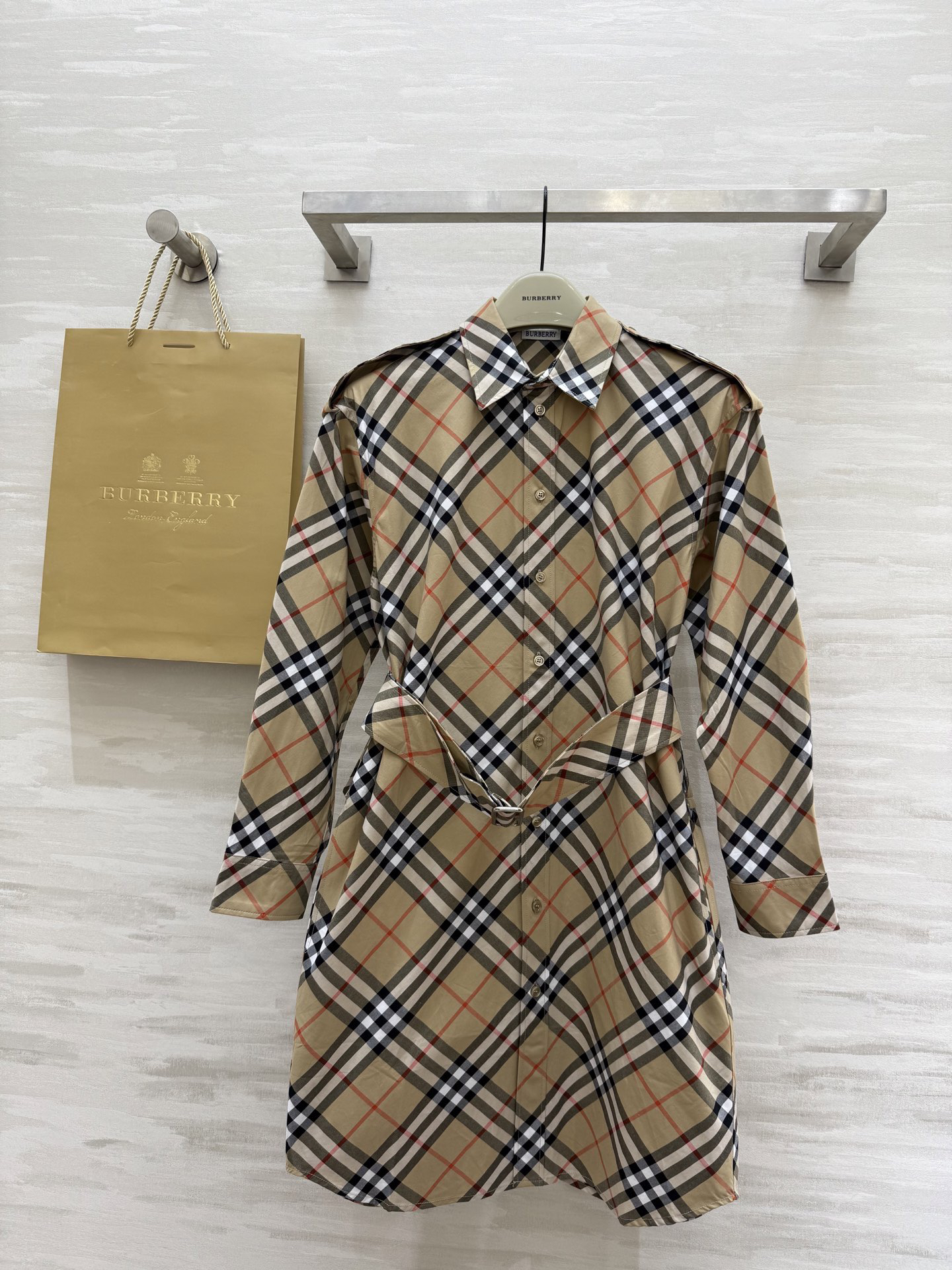 [TOP] BURBERRY Trench Dress - Khaki - 711 Luxury
