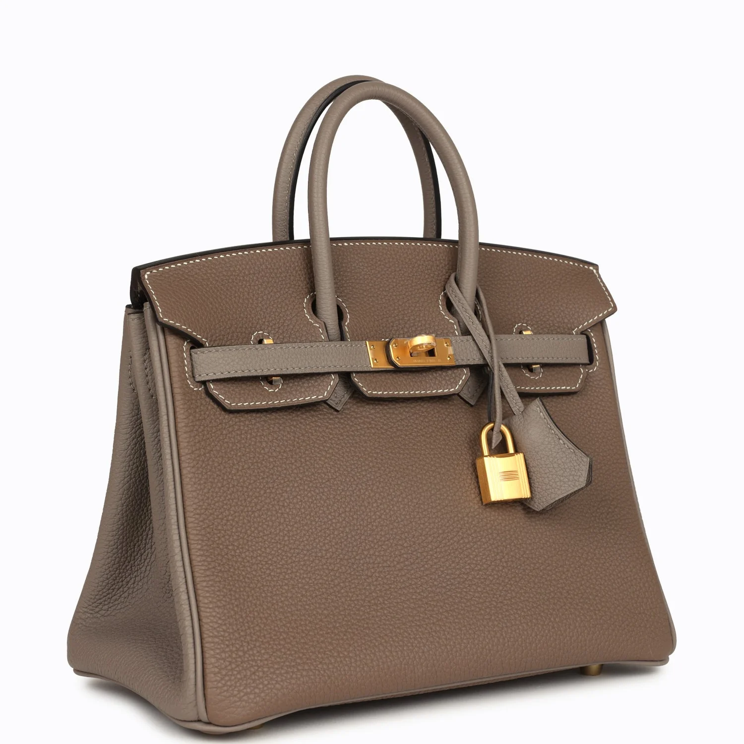 Hermes Special Order (HSS) BirkinEtoupe and Etain Togo Brushed Gold Hardware