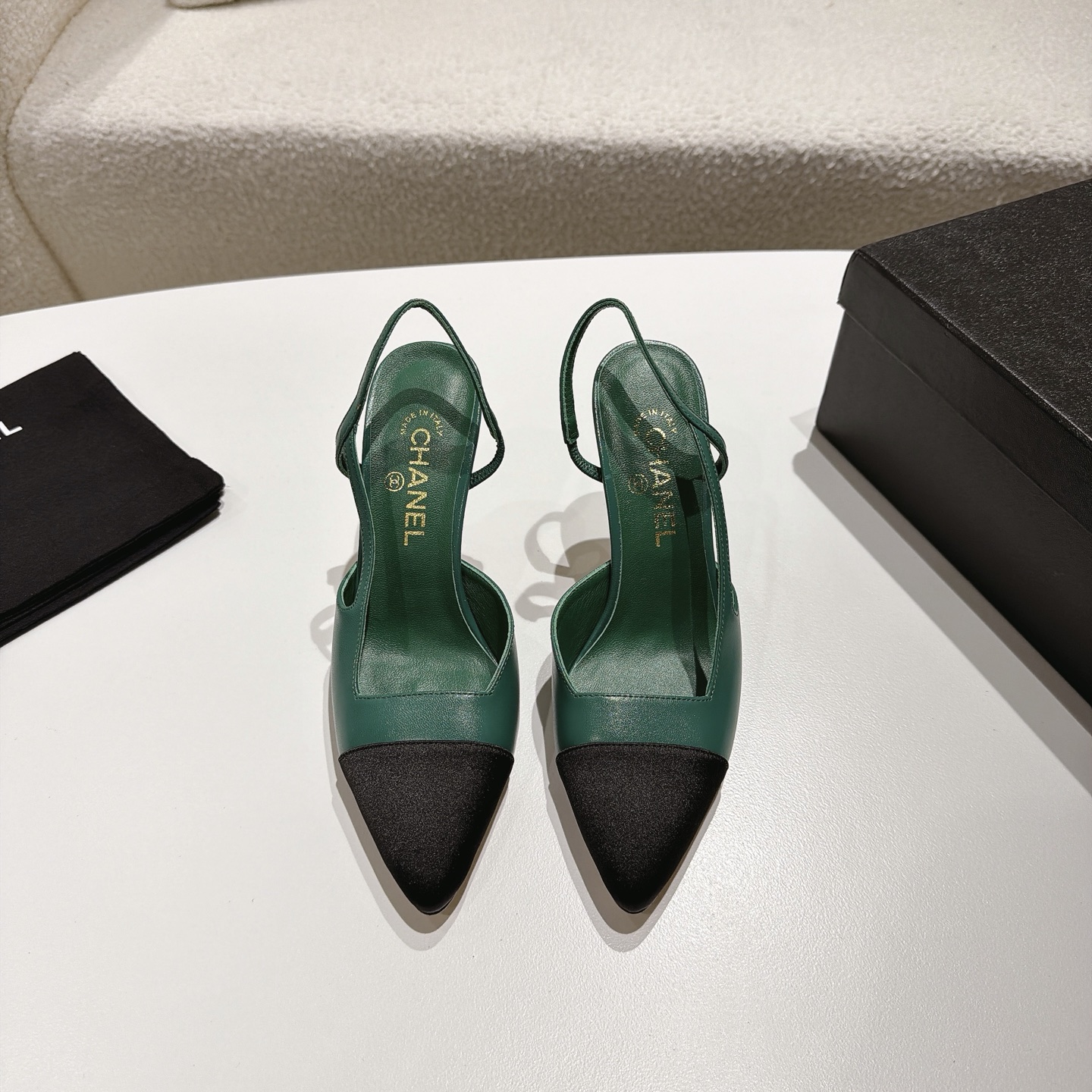 [TOP] CHANEL High Heels Mules - Green - 711 Luxury