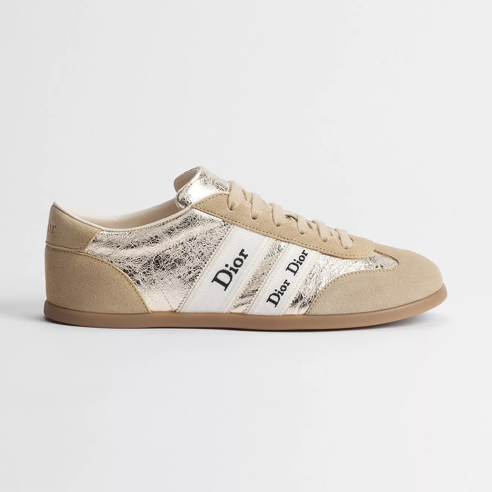 DIOR Dior Ribbon Sneaker Suede Calfskin and Crinkled Laminated Lambskin #396942
