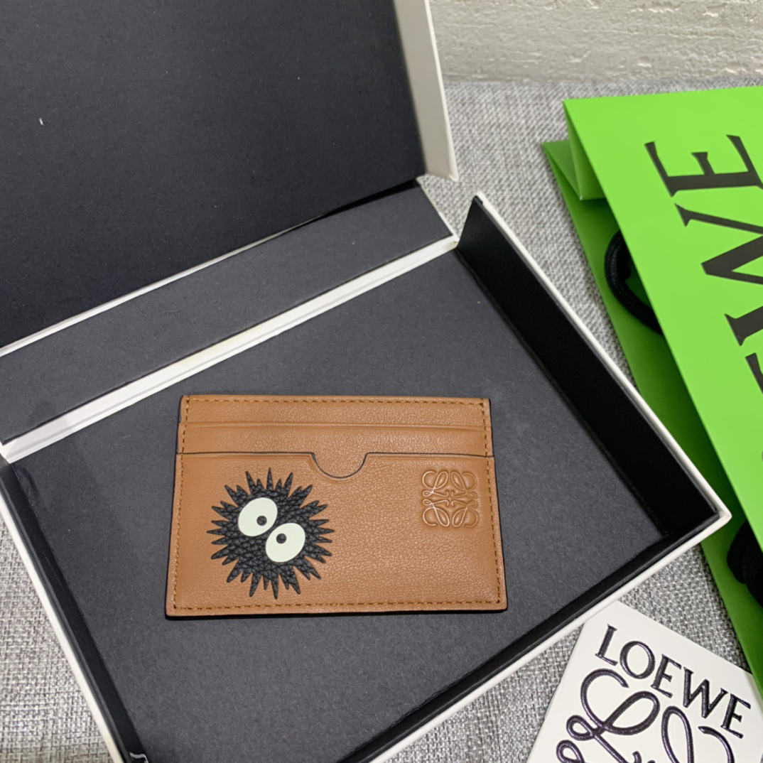 [TOP] LOEWE  Card Holder 10*7cm - Brown