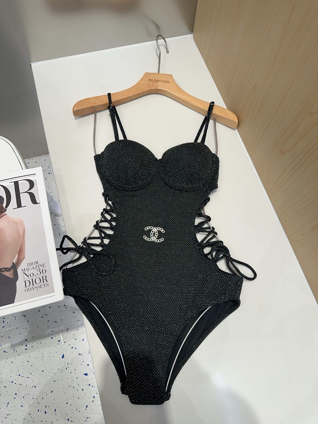 [TOP] CHANEL One-Piece Swimsuit - Black - 711 Luxury