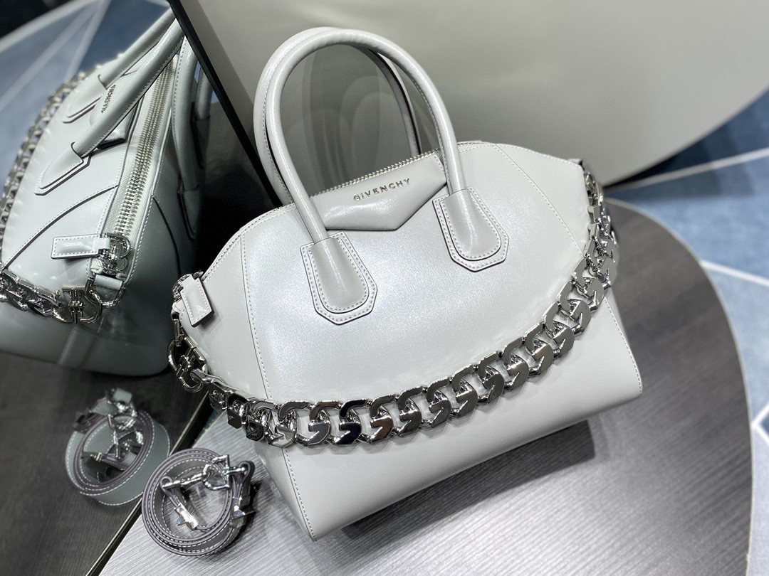 [TOP] GIVENCHY Antigona Tote Bag 28x17x23 cm  - White - 711 Luxury