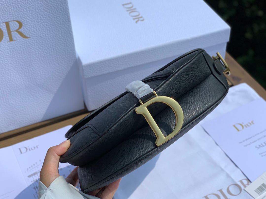 [TOP] Christian Dior Saddle Bag 25.5x20x6.5cm - Black