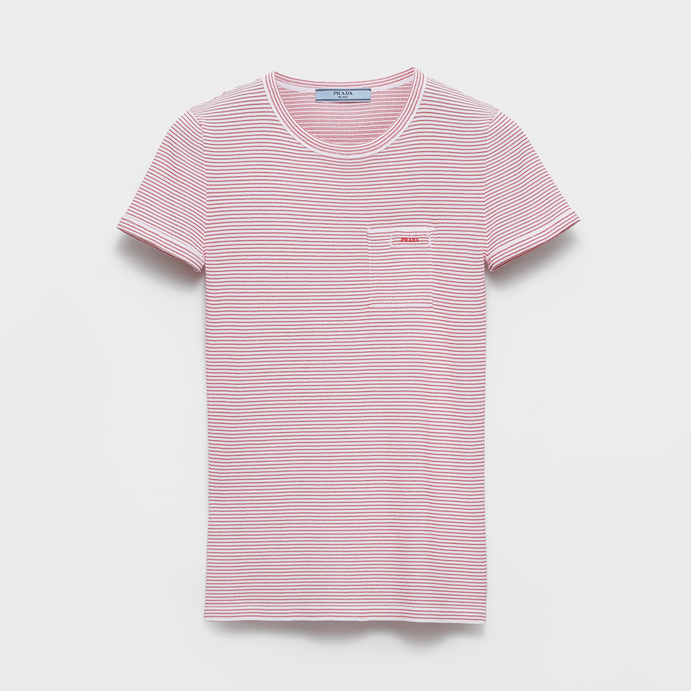 Prada Clothing Prada Striped Crew-neck Sweater #395408 | Nigo Office