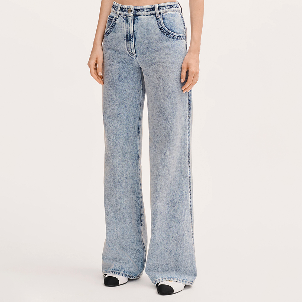 Chanel Top-quality version Jeans Embroidered Denim #380124
