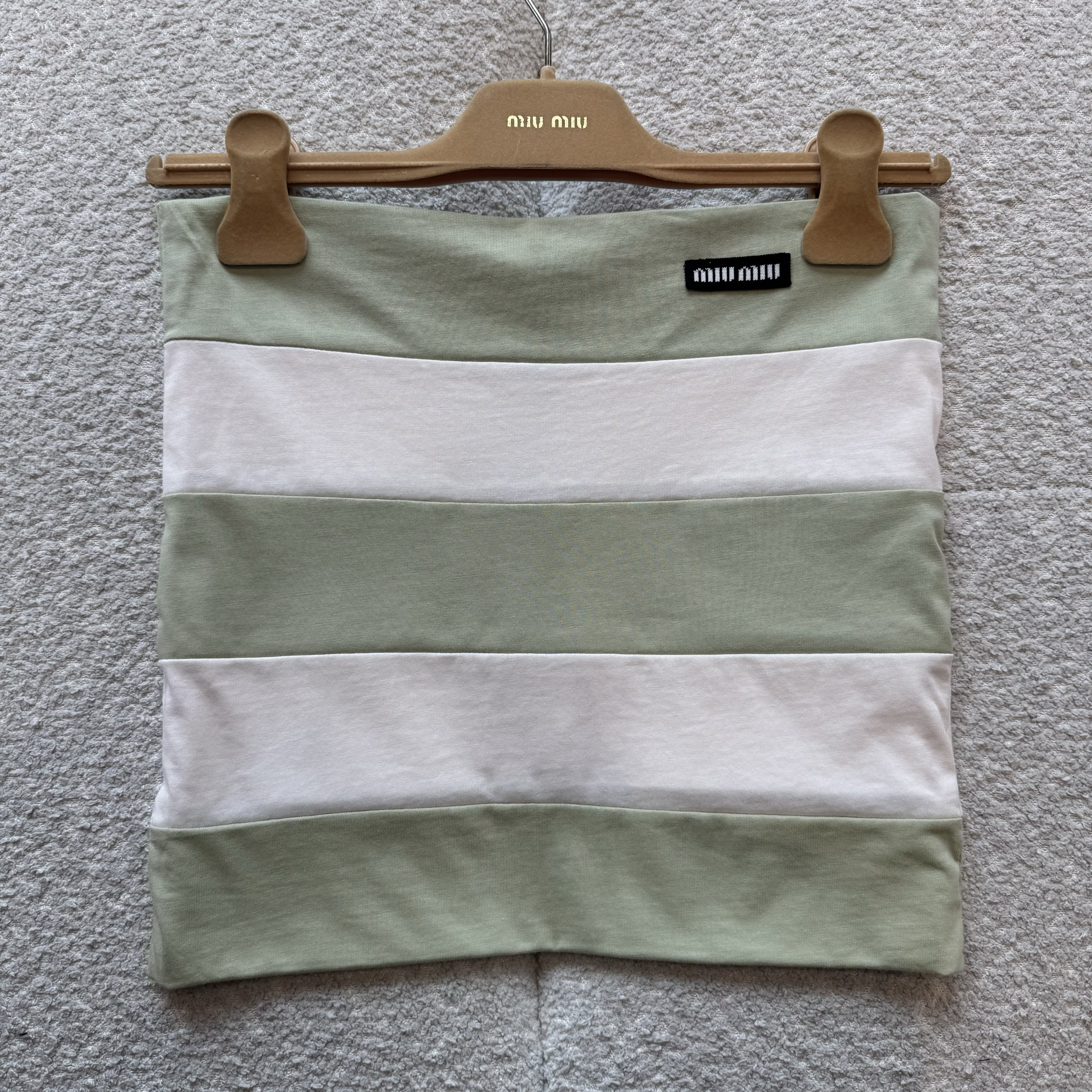MiuMiu Knitted Striped Chest Wrap#381473