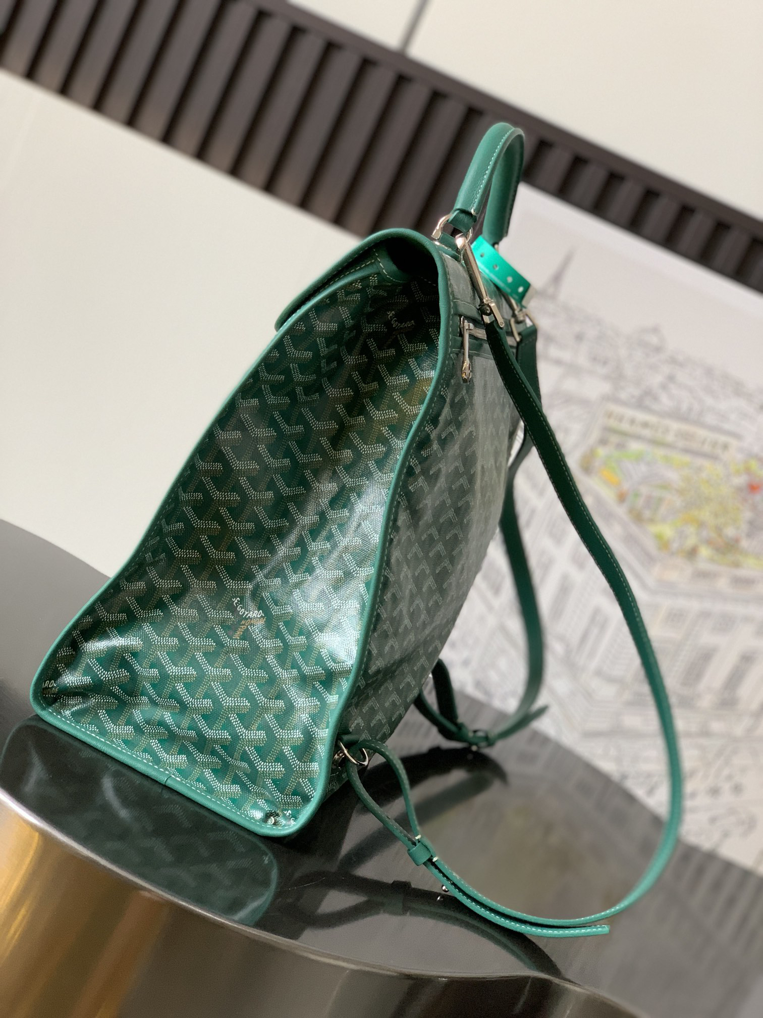 [TOP] Goyard Saint Léger Backpack 37x15x34cm - Green - 711 Luxury