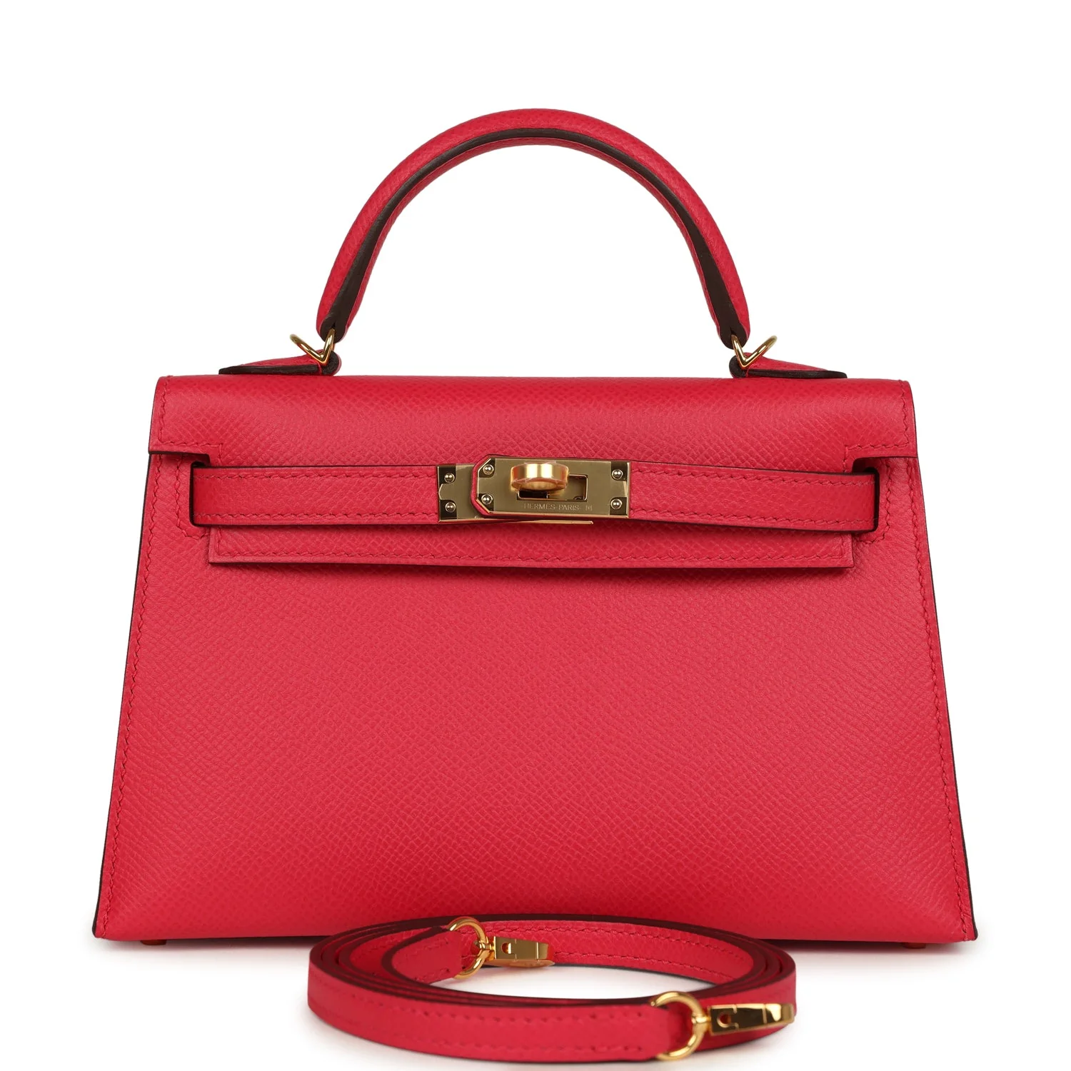 Hermes Kelly Sellier  Rose Extreme Epsom Gold Hardware