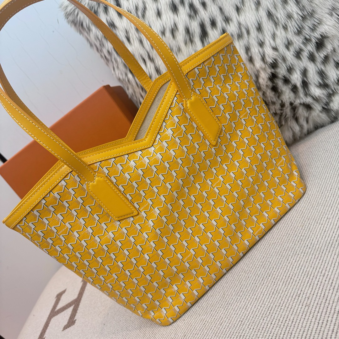 [TOP] MOYNAT M canvas Tote Bag 39x24x12cm - Yellow - 711 Luxury