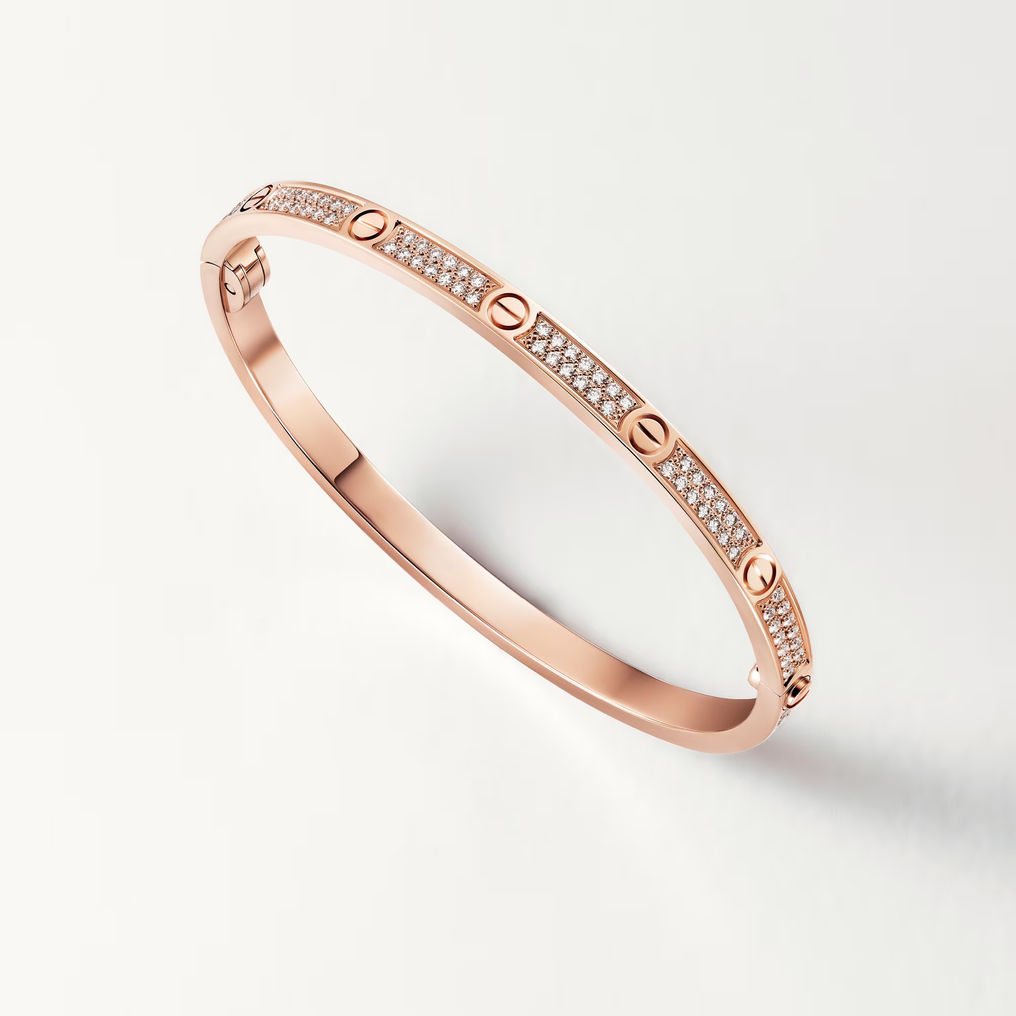 Carty Love Stardust Bracelet ,Rose Gold ,2 row Moissanite