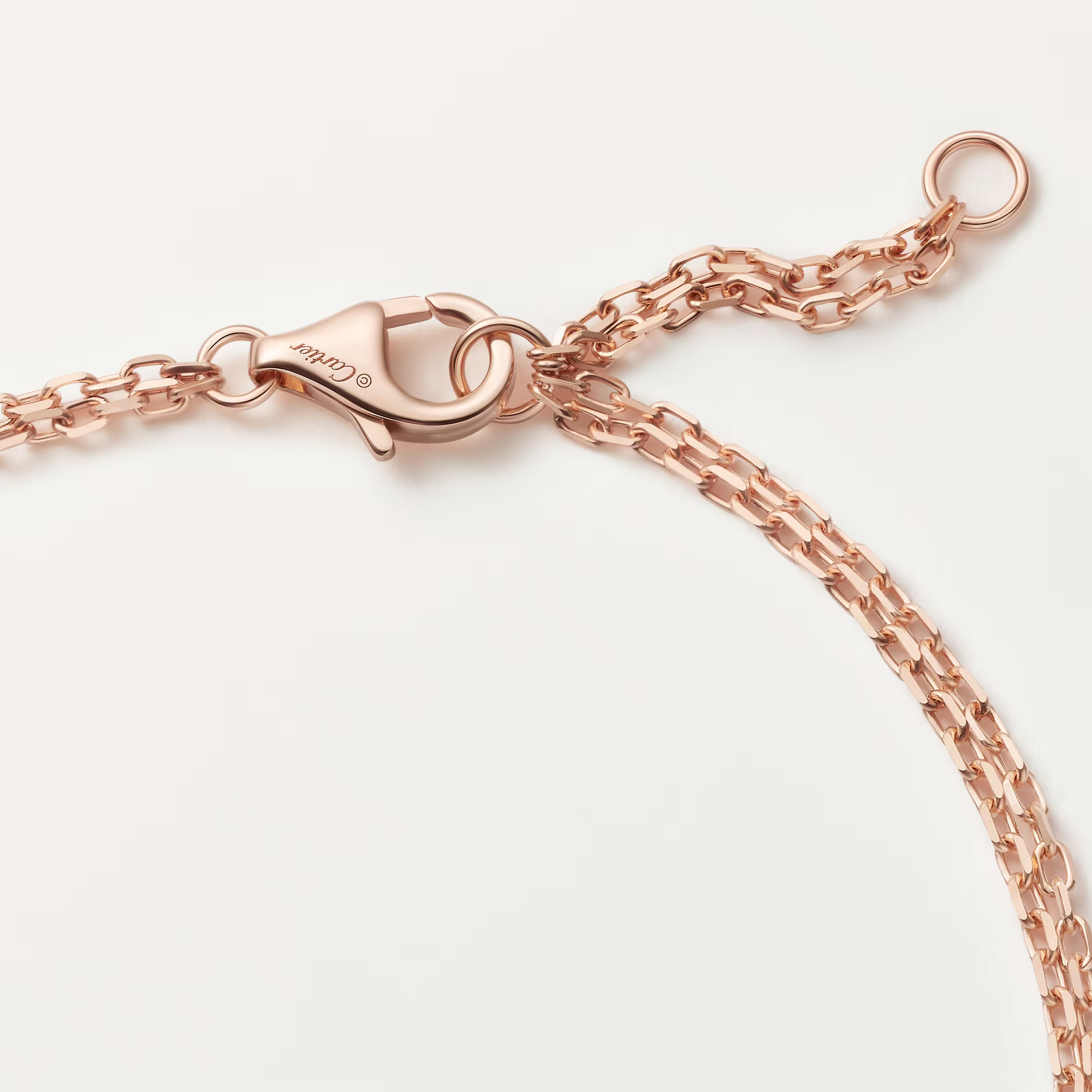 Carty Love Luna Loop Bracelet, Rose Gold, 2 Moissanite