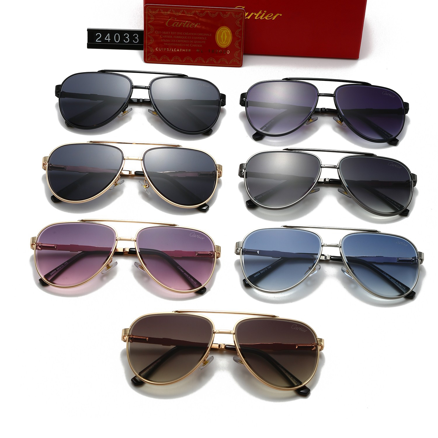 [TOP] Cartier Sunglasses - 7 Colors - 711 Luxury