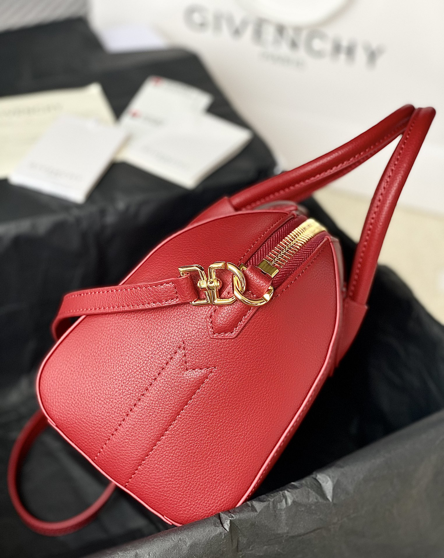 [TOP] GIVENCHY Antigona Tote Bag 23*27*13cm - Red - 711 Luxury