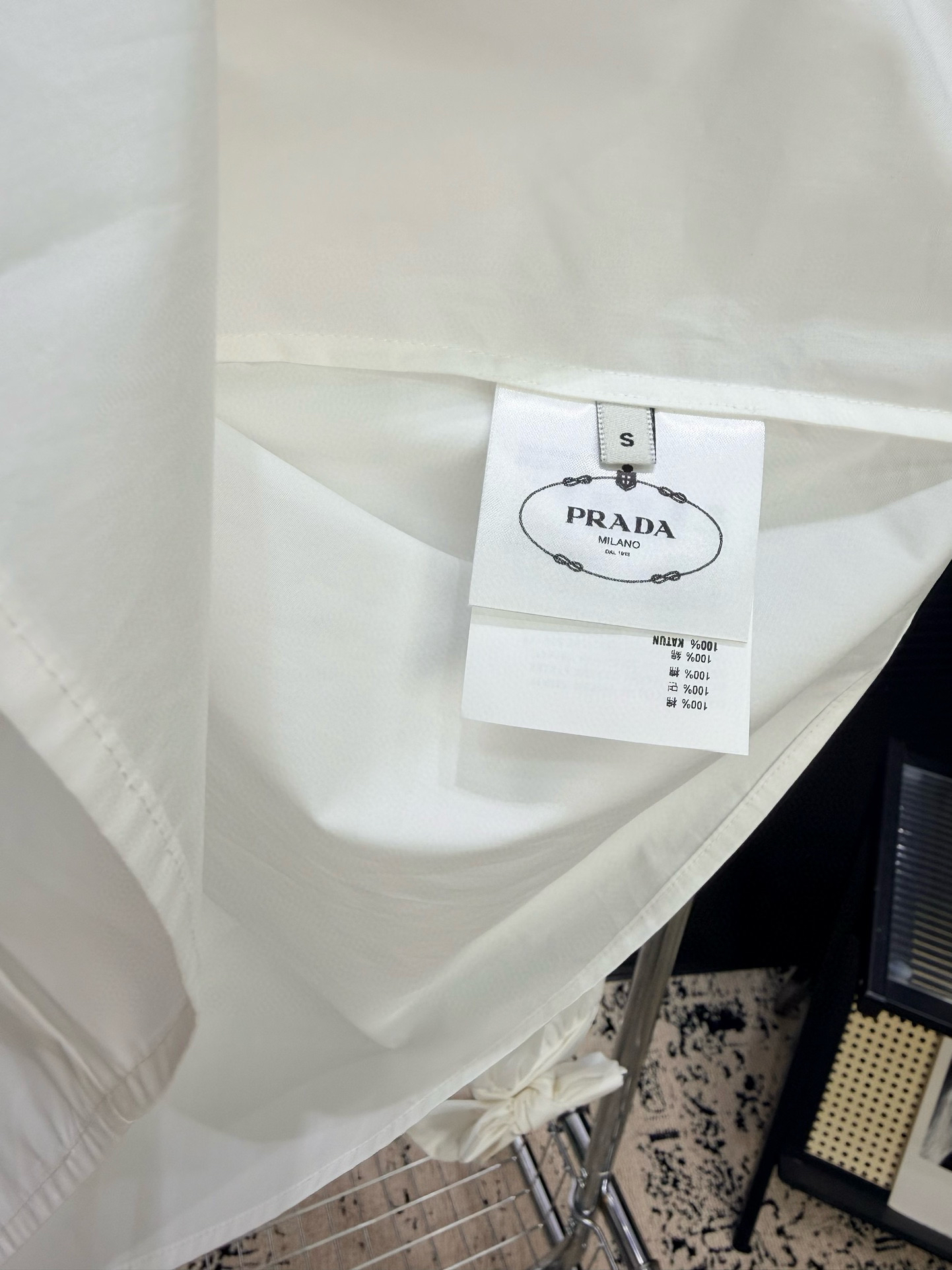 [TOP] PRADA Long-Sleeve Shirt - White