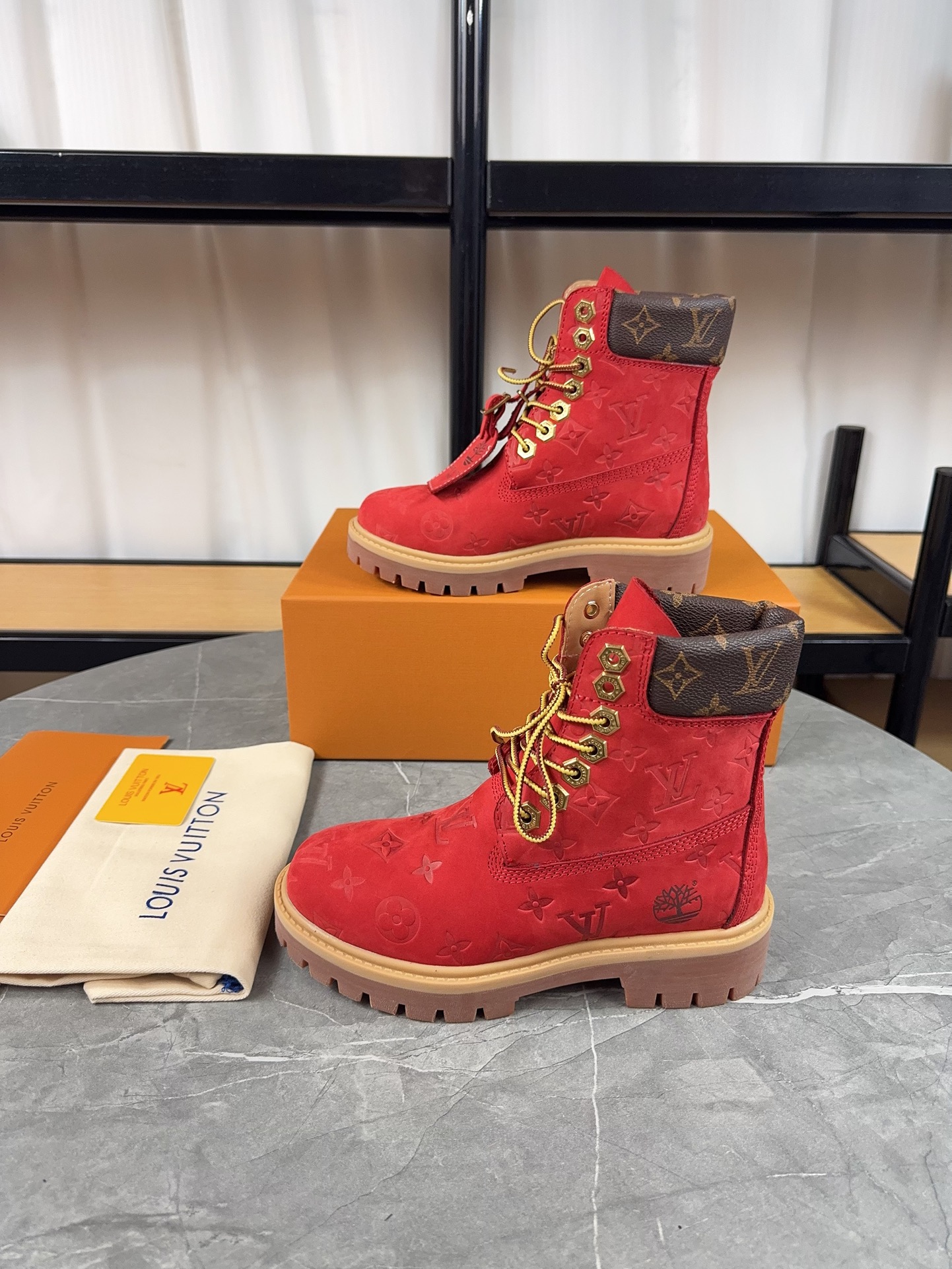 [TOP] Louis Vuitton LV Boots - Red - 711 Luxury