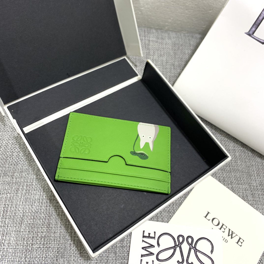 [TOP] LOEWE Card Holder 10*7 cm - Green