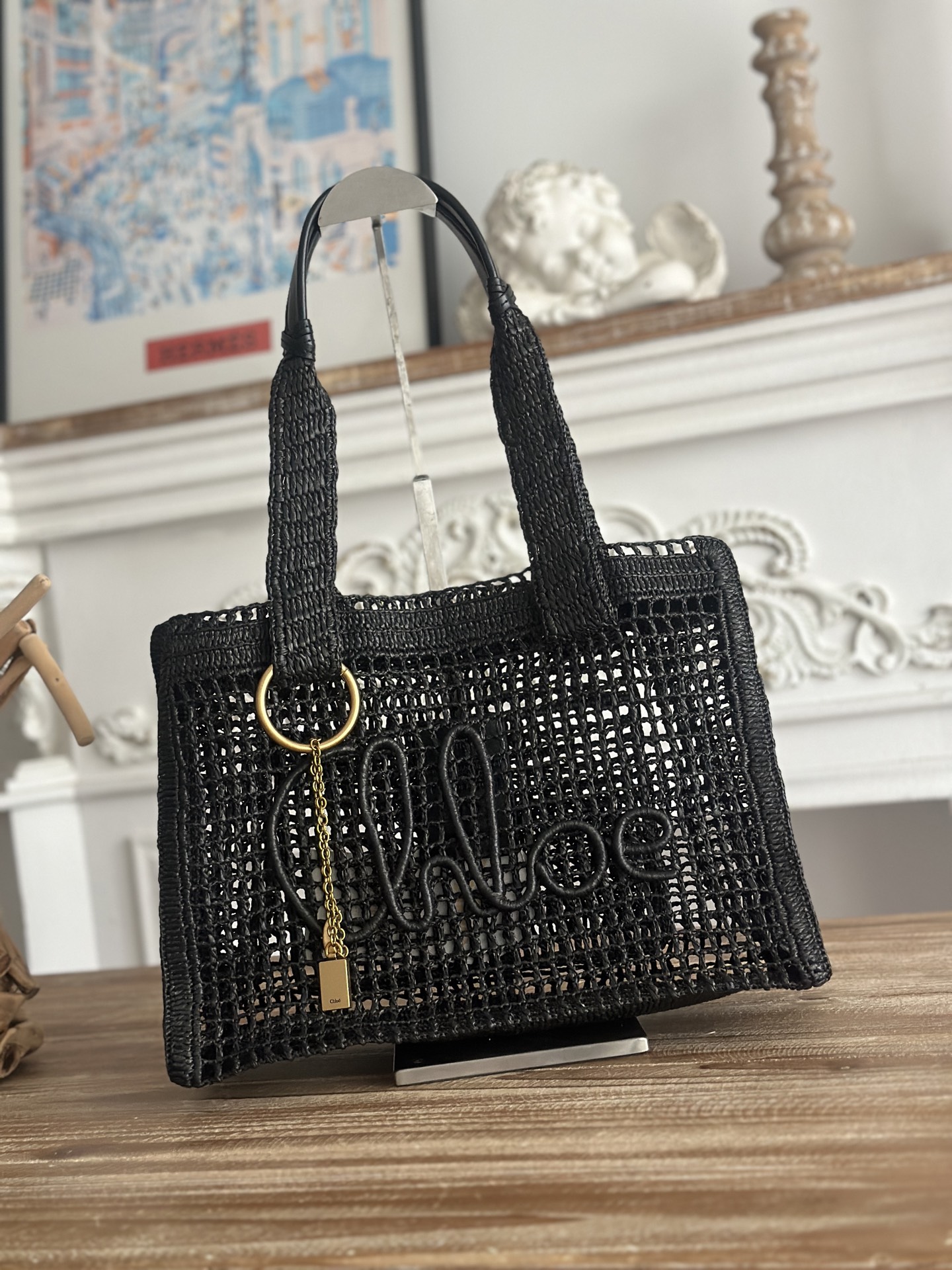 [TOP] Chloe Summer Banana Bag 37*26*13.5cm - Black - 711 Luxury