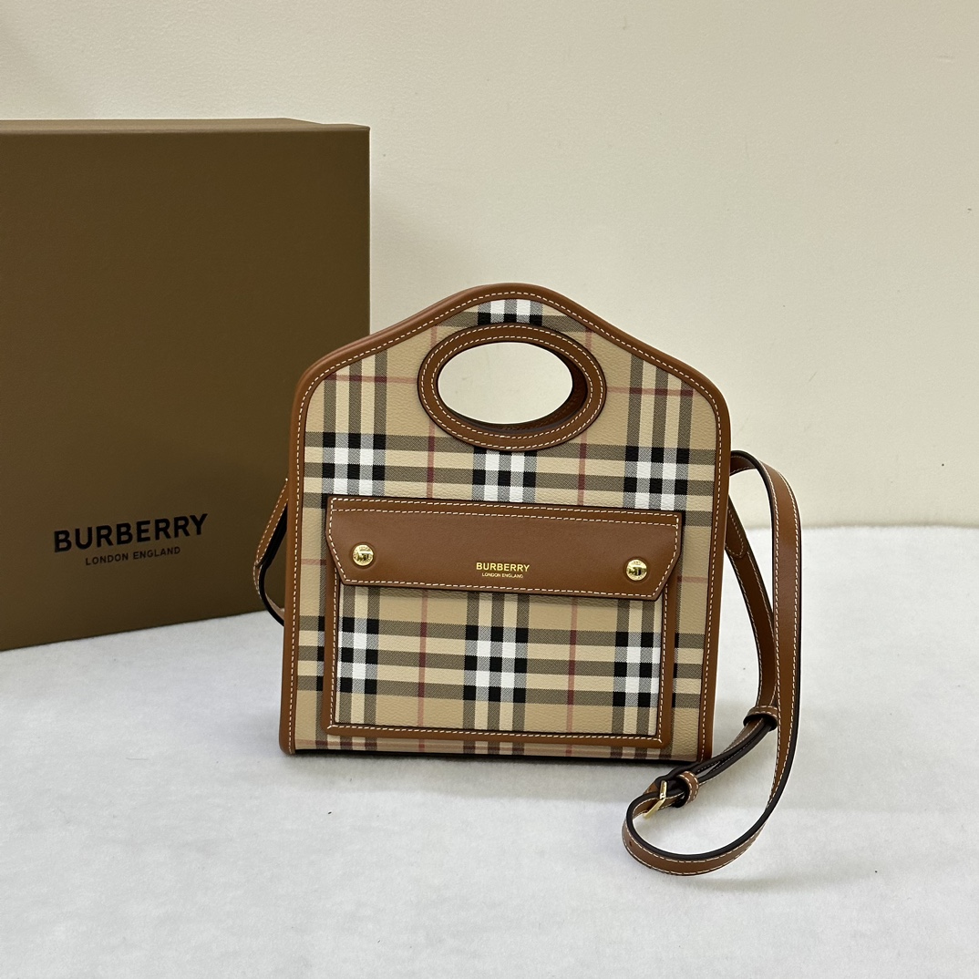 Burberry Check-patterned Mini Tote Bag #379862