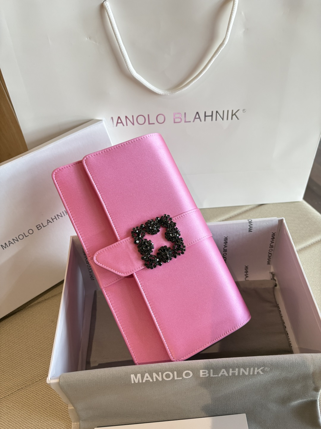 [TOP] MANOLO BLAHNIK Bag 12*24*6cm - Pink - 711 Luxury