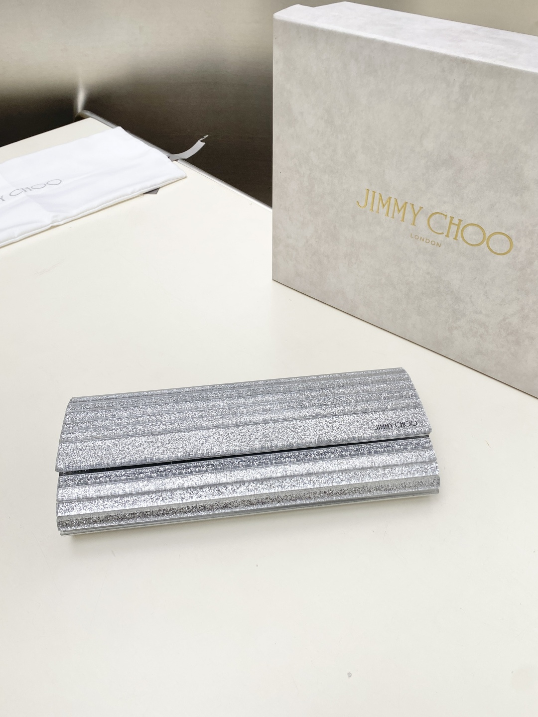 [TOP] JIMMY CHOO Sweetie Bag 24*10*5CM - Sliver - 711 Luxury