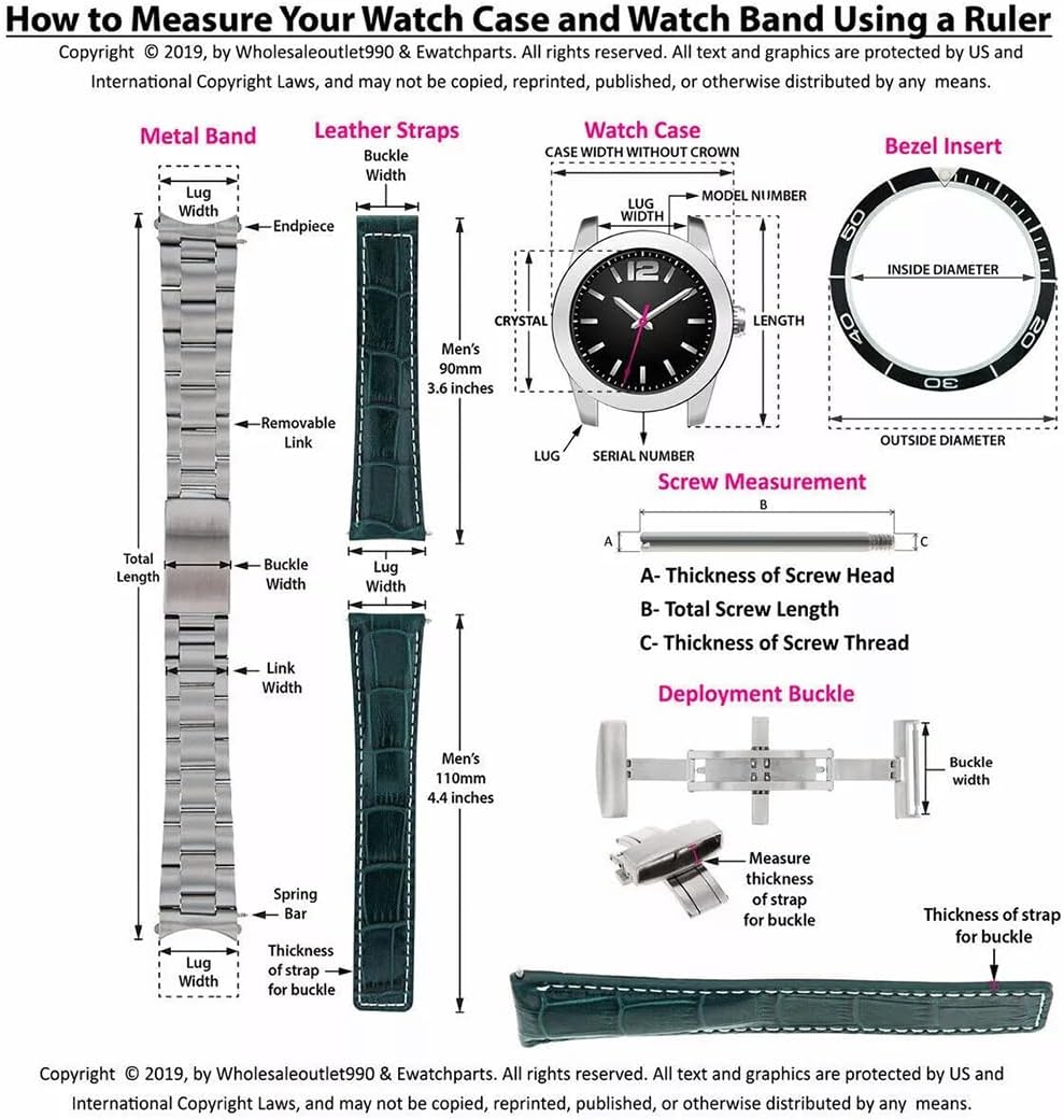 HiCycle2 Screw Tube Replacement for Audemars Piguet Royal Oak 41mm Watch Band 15400 15703