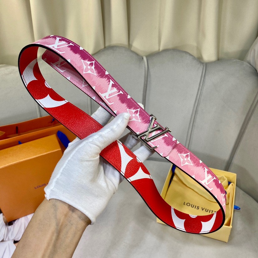[TOP] Louis Vuitton LV Belt 3cm - Pink - 711 Luxury