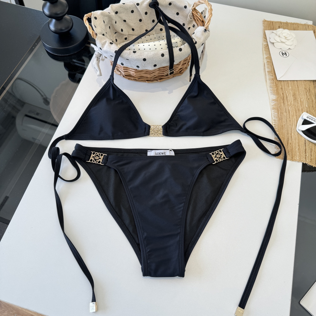 [TOP] LOEWE Bikini Swimsuit - Black - 711 Luxury