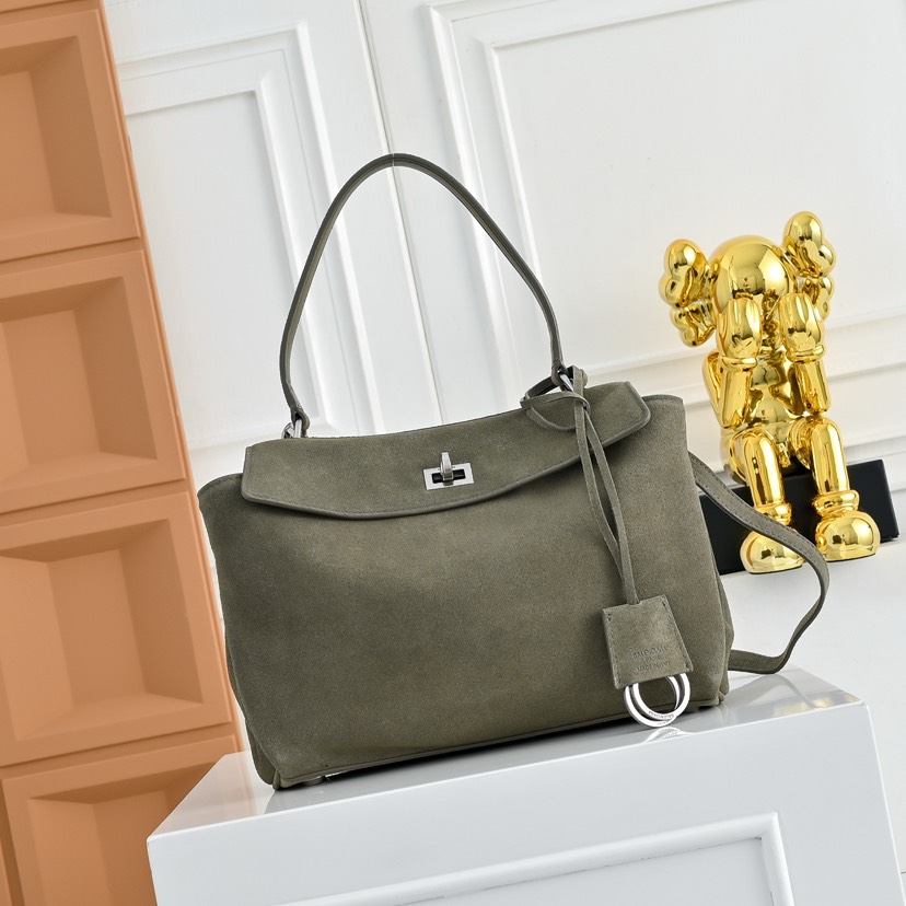 [TOP] BALENCIAGA Rodeo Bag 29x20x10cm - Green & SHW - 711 Luxury