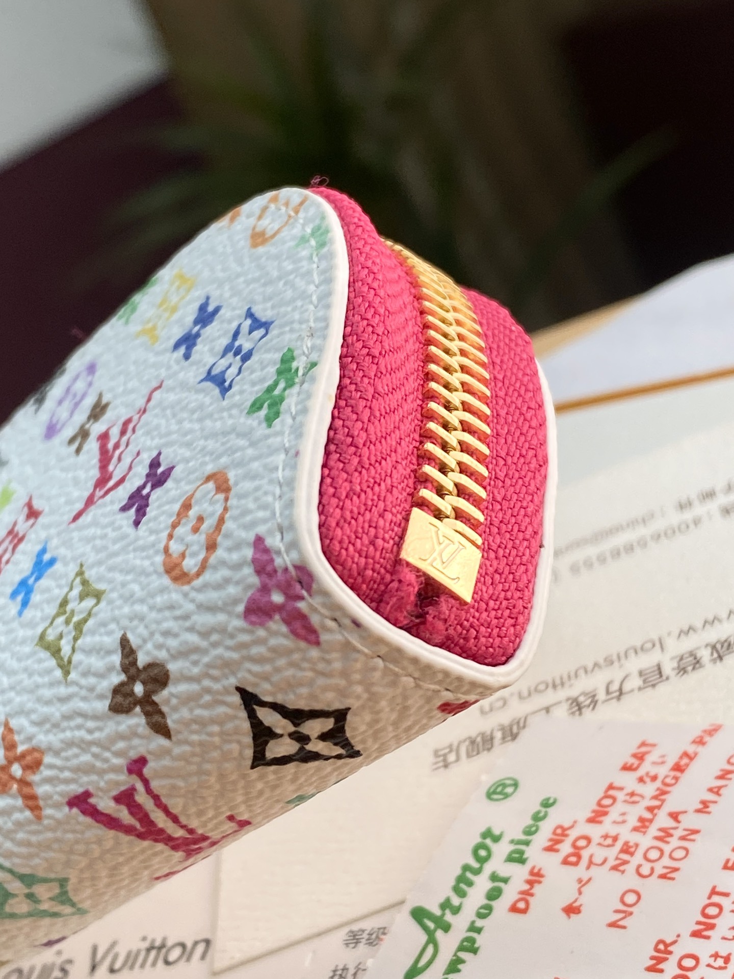 [TOP] Louis Vuitton LV x TM POCHETTE Charlotte Pencil Case 20x7x2cm - White