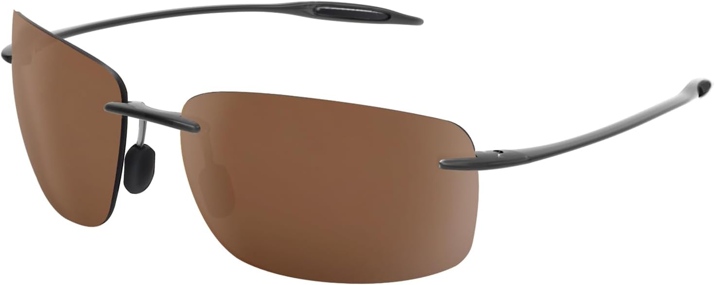 JULI Sports Sunglasses for Men Women Tr90 Rimless Frame for Running Fishing Golf Surf Driving MJ8009