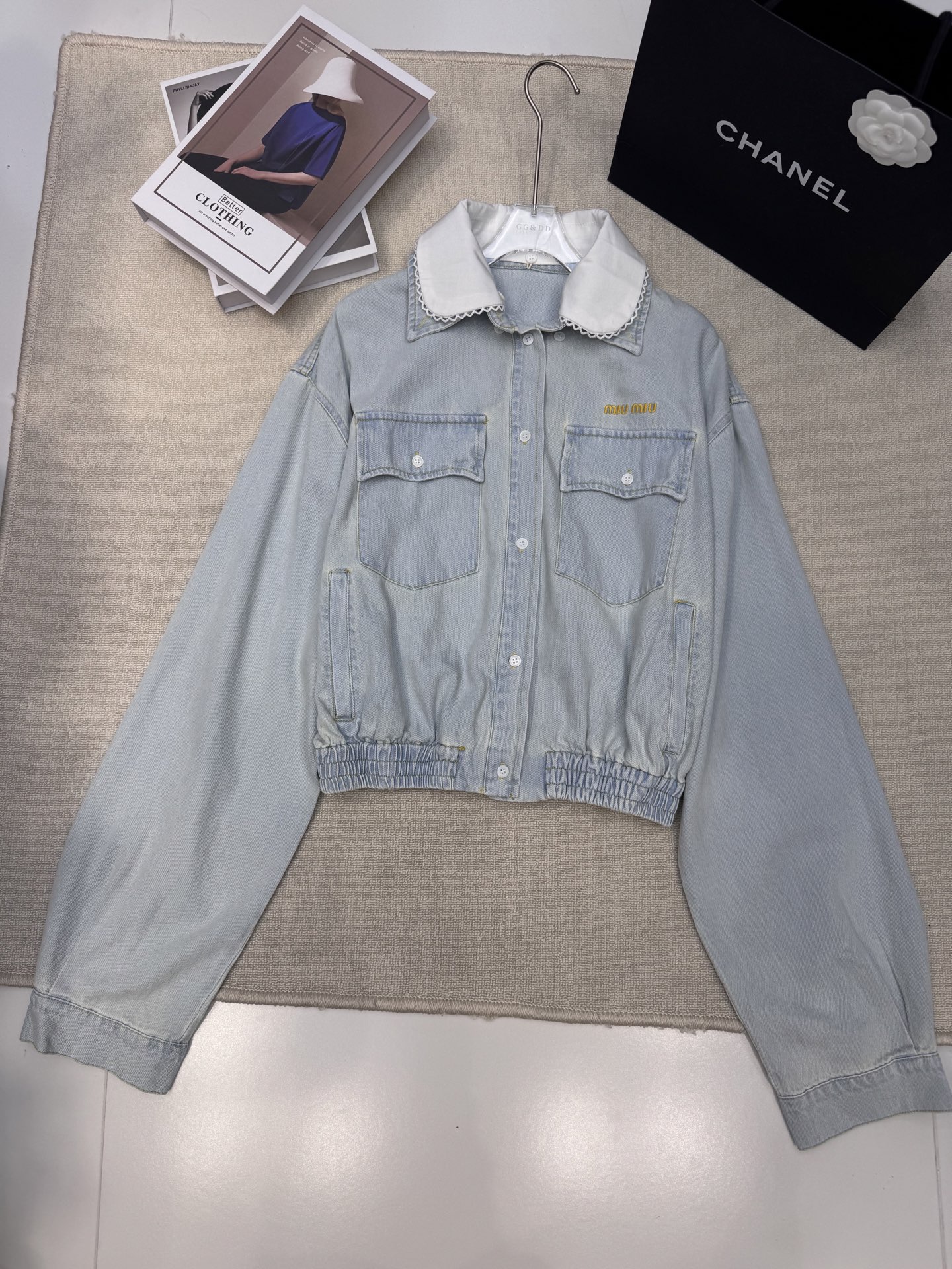 [TOP] Miu Miu Denim Jacket - Blue - 711 Luxury