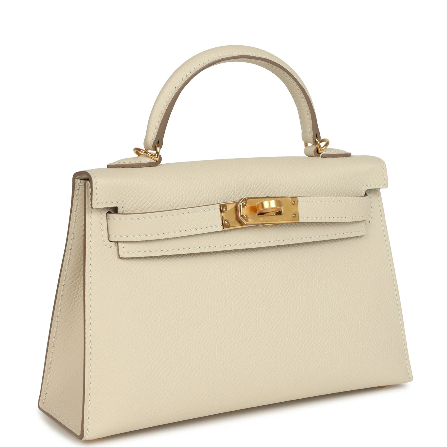 Hermes Kelly Sellier  Craie Epsom Gold Hardware